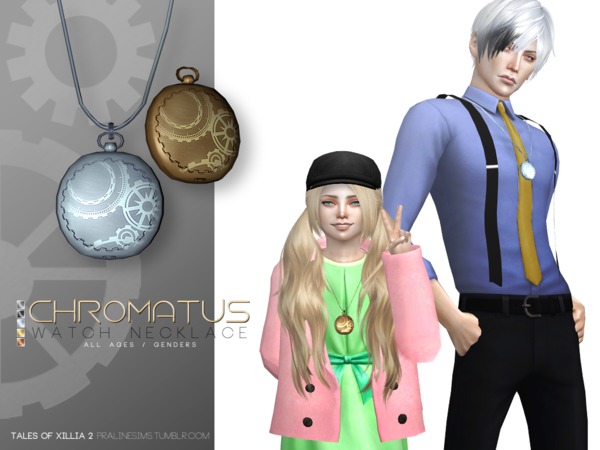 Sims 4 Chromatus Watch Necklace by Pralinesims at TSR