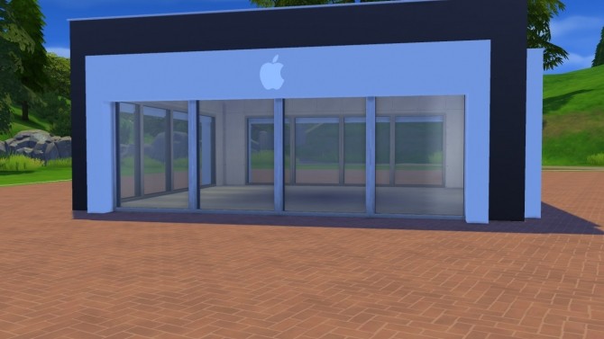 Sims 4 Apple Store Facade at Meinkatz Creations
