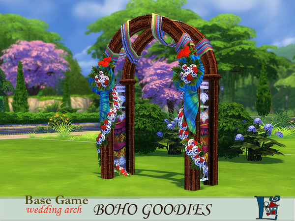 Sims 4 Boho wedding arch by evi at TSR