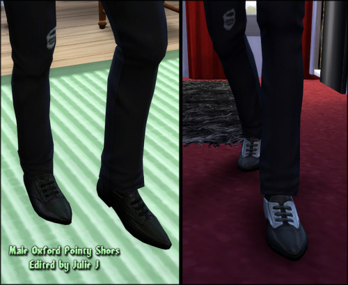 Sims 4 Male Oxford Pointy Shoes Edited at Julietoon – Julie J