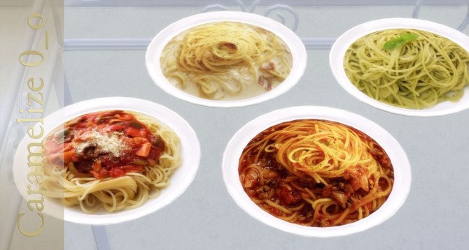 Sims 4 Pasta clutter at Caramelize