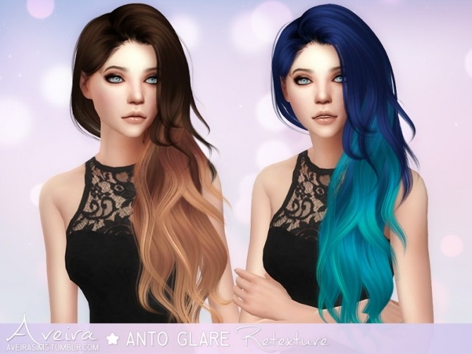 Sims 4 Anto Glare Hair Retexture at Aveira Sims 4