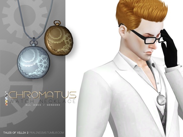 Sims 4 Chromatus Watch Necklace by Pralinesims at TSR