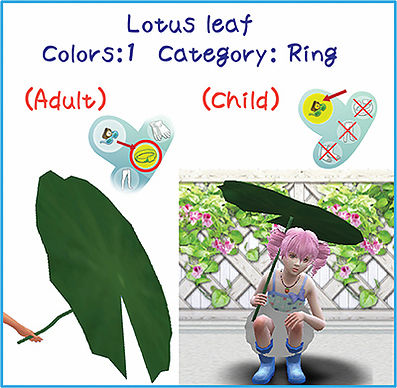Sims 4 ACC Lotus leaf & Umbrella at A luckyday