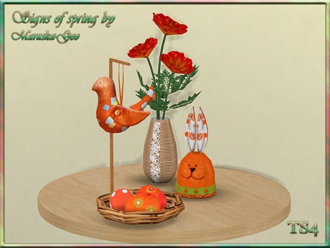 Sims 4 Signs of spring Easter deco at Maruska Geo