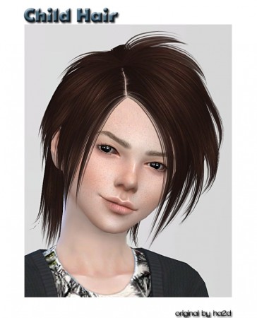 HA2D converted hair for child at ShojoAngel » Sims 4 Updates