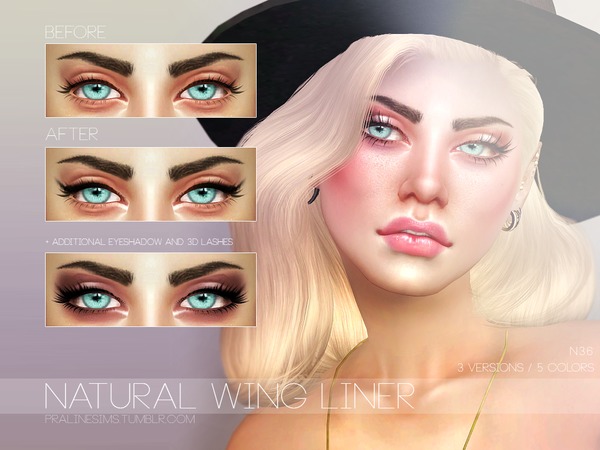 Sims 4 Natural Wing Liner N36 by Pralinesims at TSR