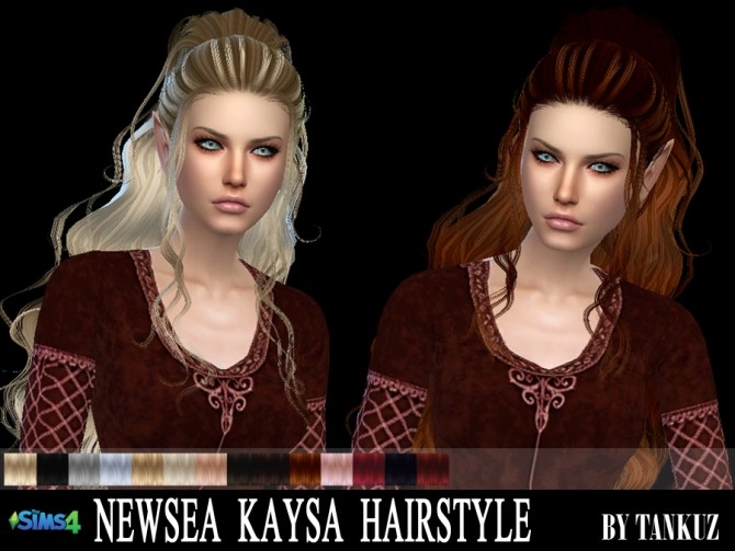Sims 4 Newsea Kaysa Hair retexture at Tankuz Sims4