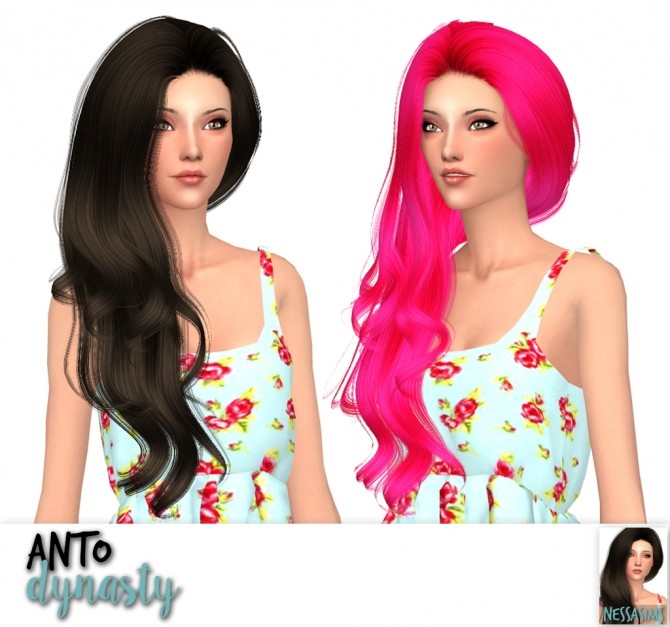 Sims 4 Anto amanda + blackout + dynasty hair retexture at Nessa Sims