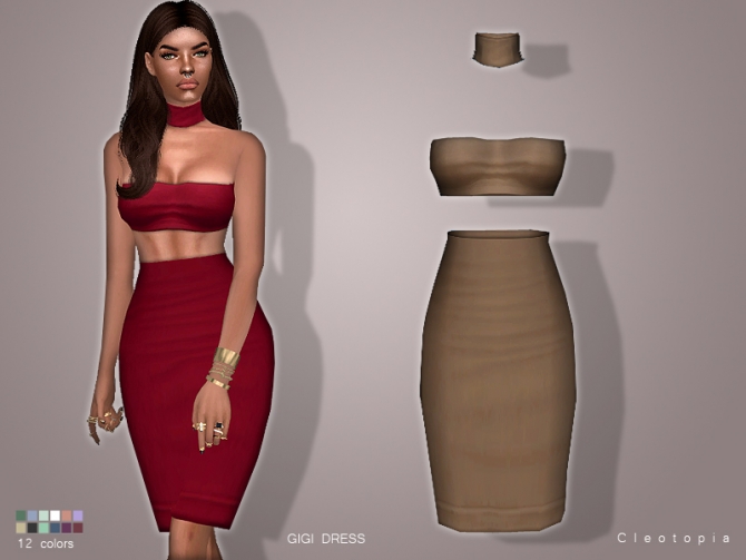 GIGI DRESS at Cleotopia » Sims 4 Updates