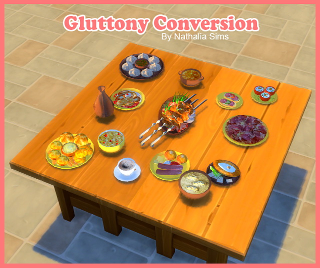 Sims 4 Gluttony Conversion at Nathalia Sims