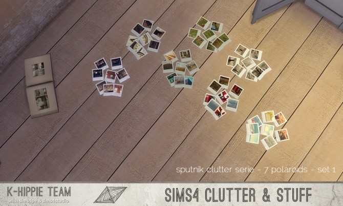 Sims 4 7 Polaroids K Clutter Sputnik set 1 at K hippie