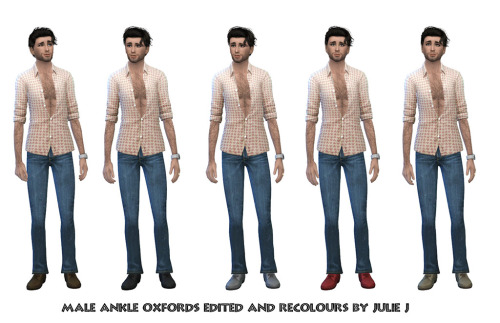 Sims 4 Male Oxford Boots Edited at Julietoon – Julie J