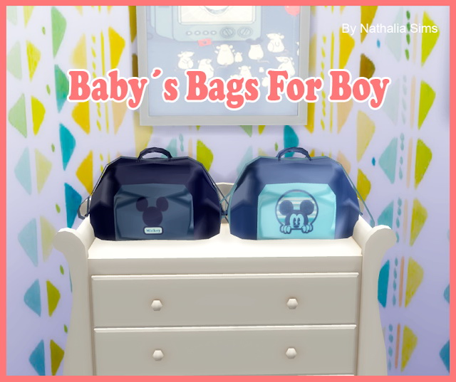 Sims 4 Babys Bag for Boy at Nathalia Sims
