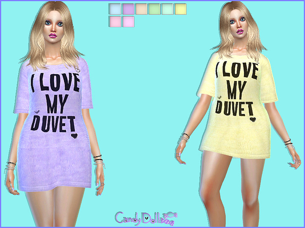 Sims 4 CandyDoll Cute Night Shirt by DivaDelic06 at TSR