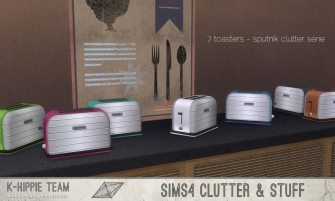 Sims 4 7 Toasters K Clutter Sputnik set 1 at K hippie