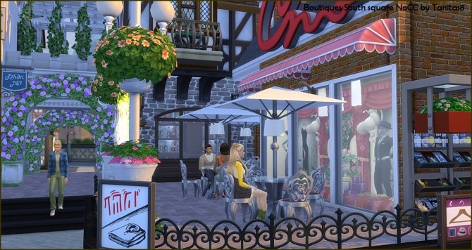 Sims 4 Boutiques on South square at Tanitas8 Sims