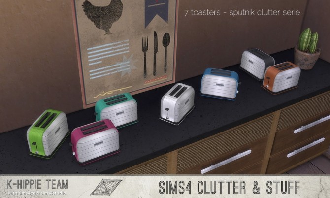 Sims 4 7 Toasters K Clutter Sputnik set 1 at K hippie