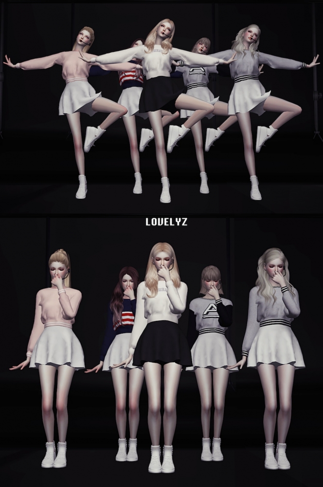 Kpop Dance Postures Set V.1 at Flower Chamber » Sims 4 Updates