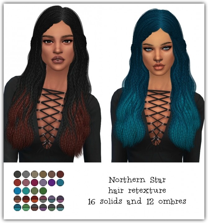Sims 4 Cazy’s Northern Star Hair Retexture by maimouth at SimsWorkshop