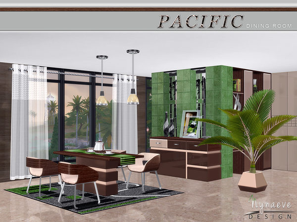 Sims 4 Pacific Heights Dining Room by NynaeveDesign at TSR
