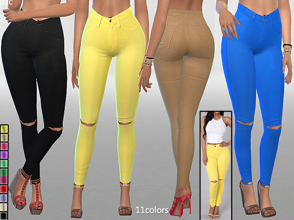 Sims 4 Summer Jeans by Pinkzombiecupcakes at TSR