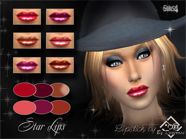 Sims 4 Star Lips by Devirose at TSR