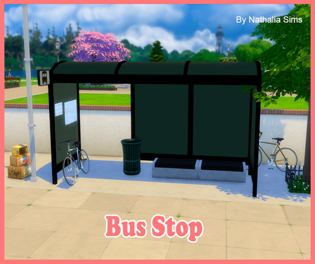 Sims 4 Bus Stop Conversion 2t4 at Nathalia Sims