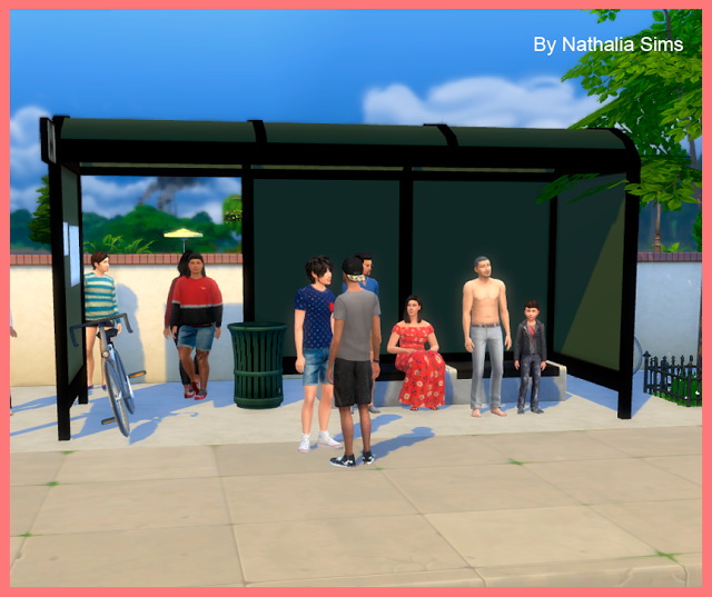 Sims 4 Bus Stop Conversion 2t4 at Nathalia Sims