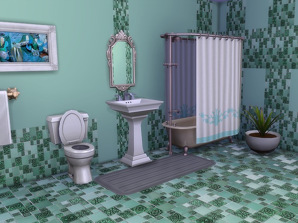 Sims 4 Rustic Mosaic Tile Set by Ineliz at TSR