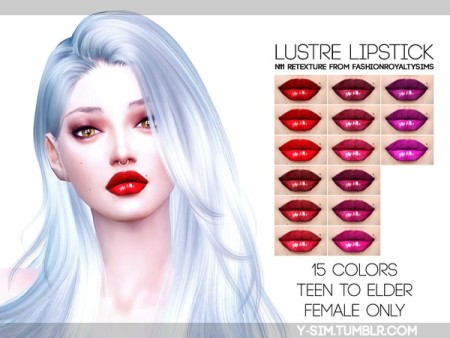 Lustre Lipstick N11 Retexture by Y-Sim at TSR