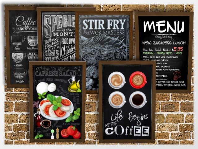Sims 4 Chalkboards by Oldbox at All 4 Sims