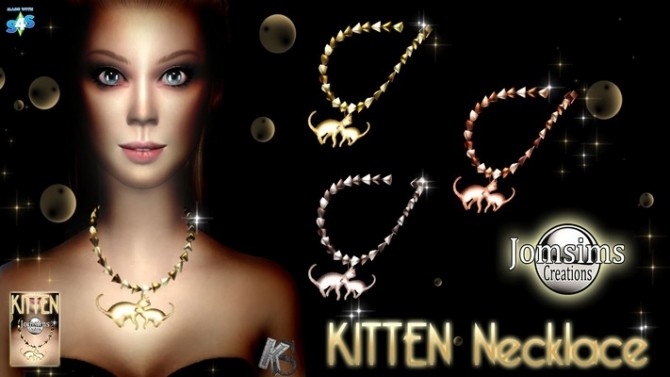 Sims 4 KITTEN necklace by Jomsims at Khany Sims
