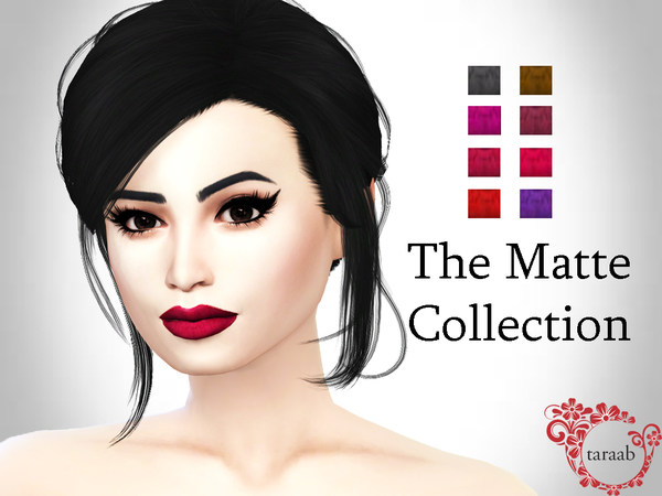 Sims 4 The Matte Lips Collection by taraab at TSR