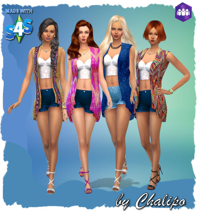 Sims 4 Summer outfit short by Chalipo at All 4 Sims