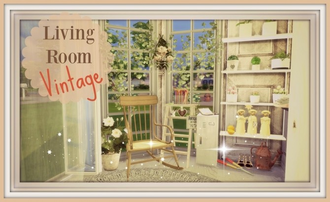 Sims 4 Vintage Living Room at Dinha Gamer