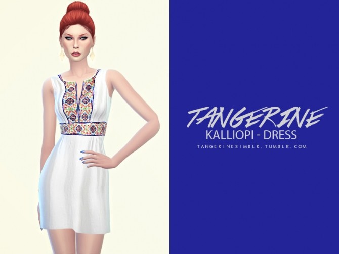 Sims 4 Kalliopi dress at Tangerine Simblr
