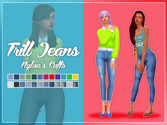 Trilled Jeans Cuffed at Nolan Sims » Sims 4 Updates