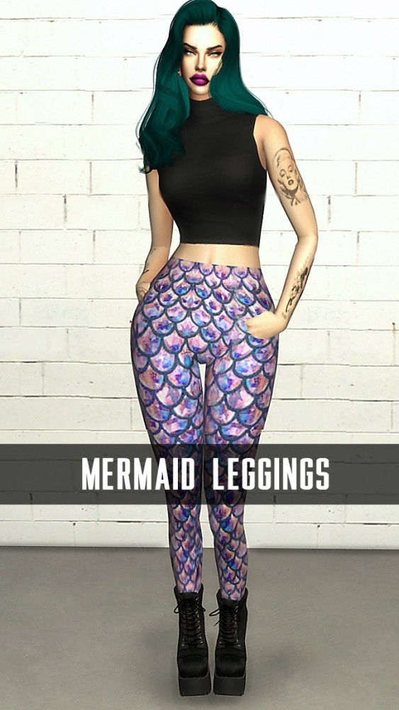 Sims 4 Mermaid leggings at Sims by Skye