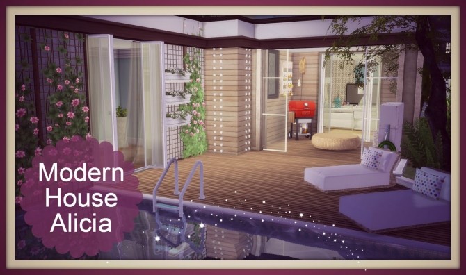 Sims 4 Alicia modern house at Dinha Gamer
