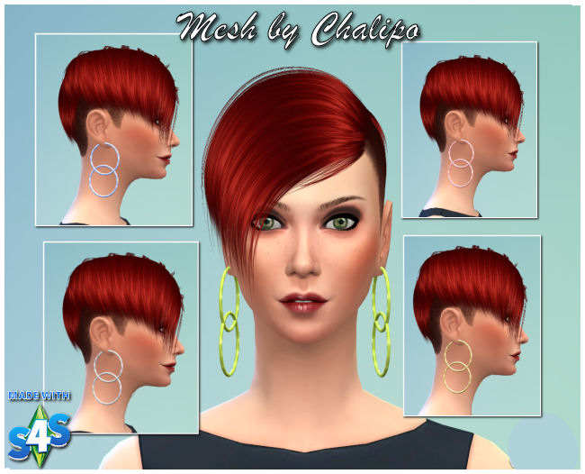 Sims 4 Earrings 1 by Chalipo at All 4 Sims