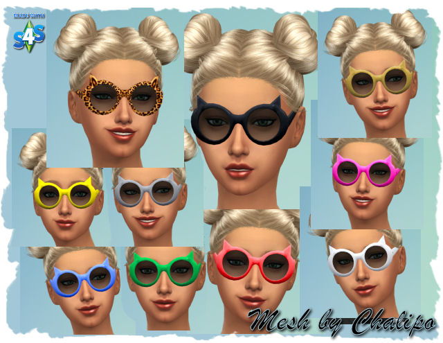 Sims 4 Cat Sunglasses by Chalipo at All 4 Sims