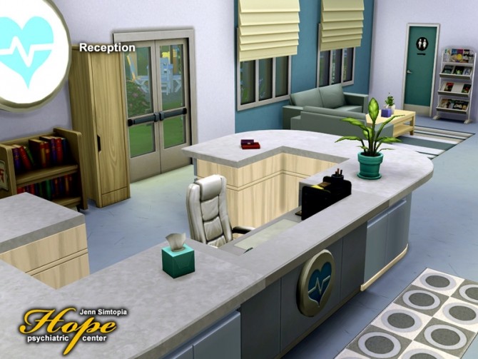 Sims 4 Hope Psychiatric Center by Jenn Simtopia at TSR