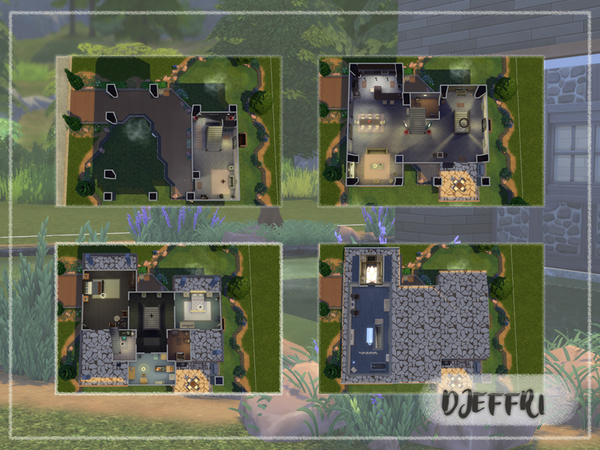 Sims 4 Emberwood Forest House by DJEFFRI at TSR