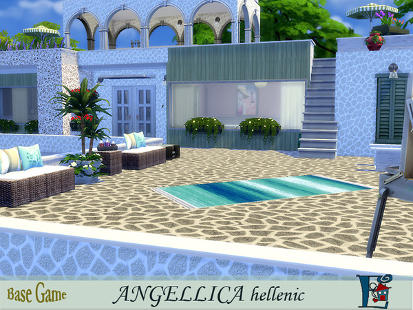 Sims 4 Angellica Hellenic Greek house by Evi at TSR