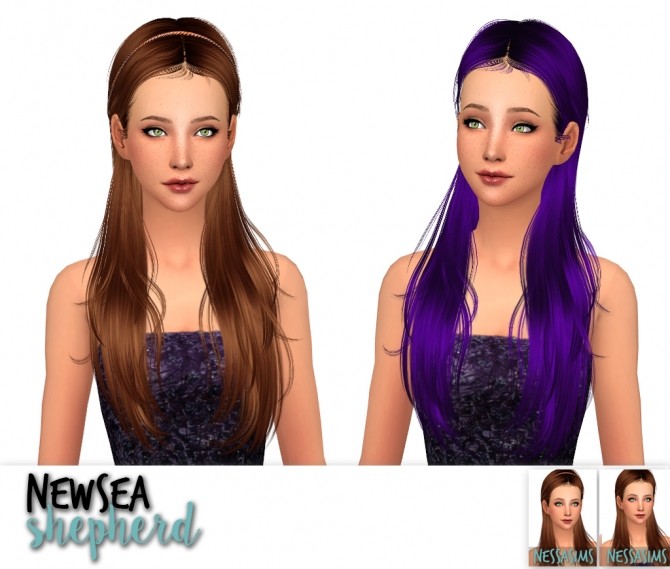 Sims 4 Newsea Shepherd, Wake Up & Within a dream hair retextures at Nessa Sims