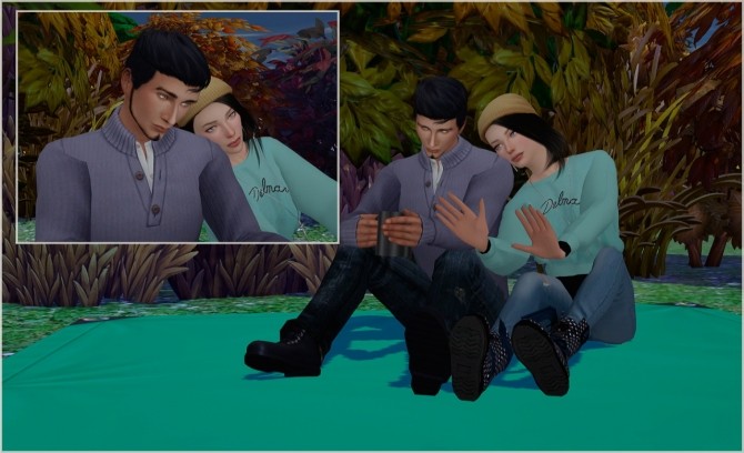 Sims 4 Near fire posepack at Rethdis love