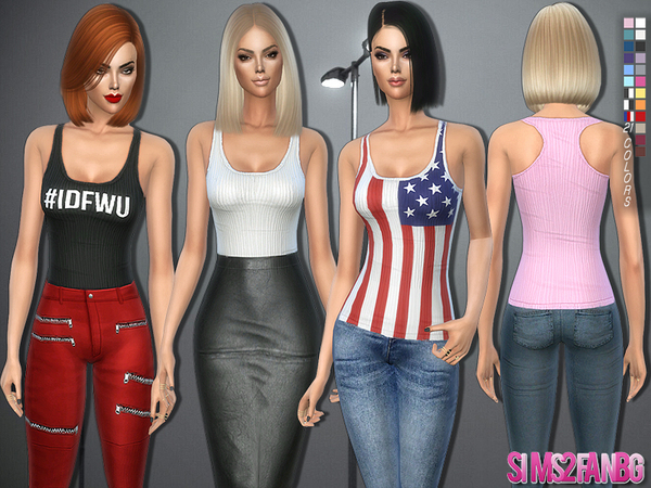 Sims 4 Classic tank top by sims2fanbg at TSR
