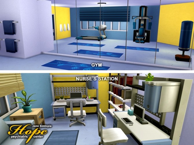 Sims 4 Hope Psychiatric Center by Jenn Simtopia at TSR