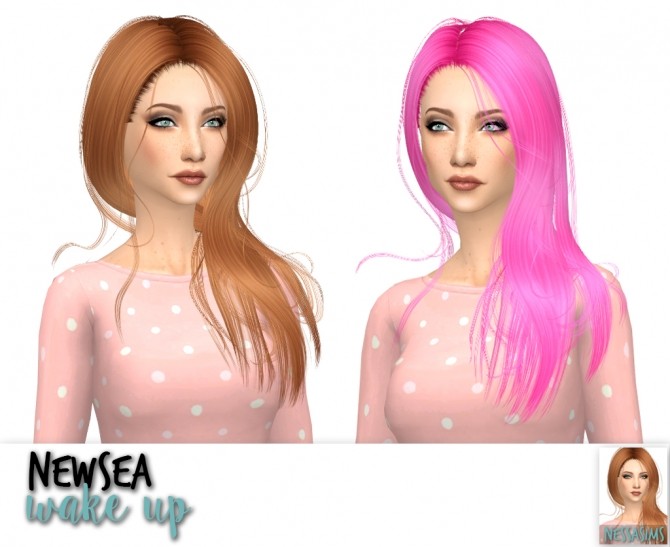 Sims 4 Newsea Shepherd, Wake Up & Within a dream hair retextures at Nessa Sims